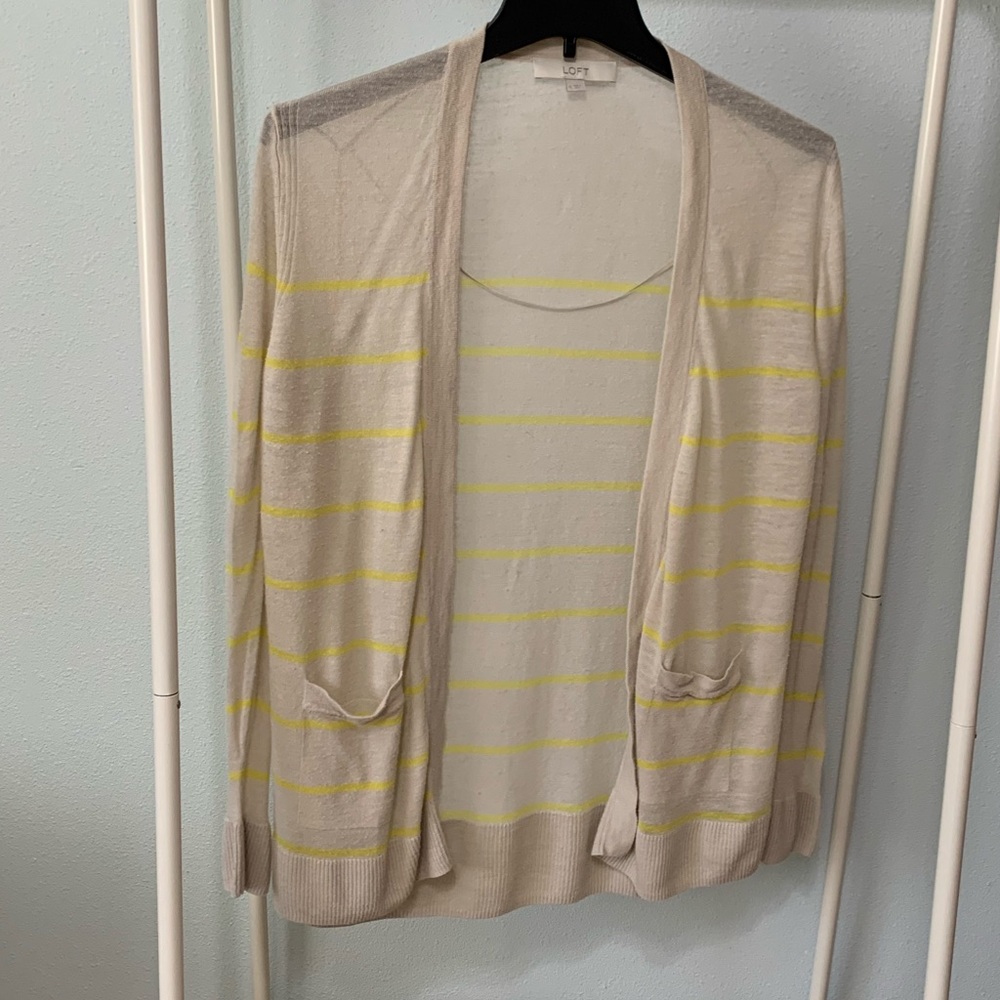 LOFT Striped Cardigan
